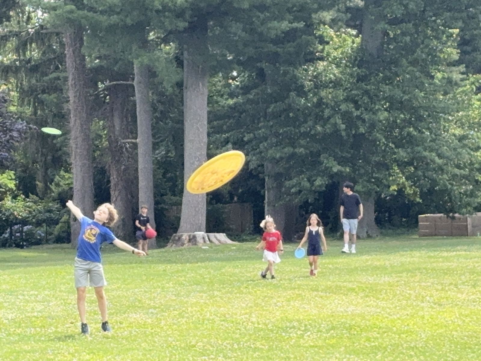 Alex is one with the frisbee