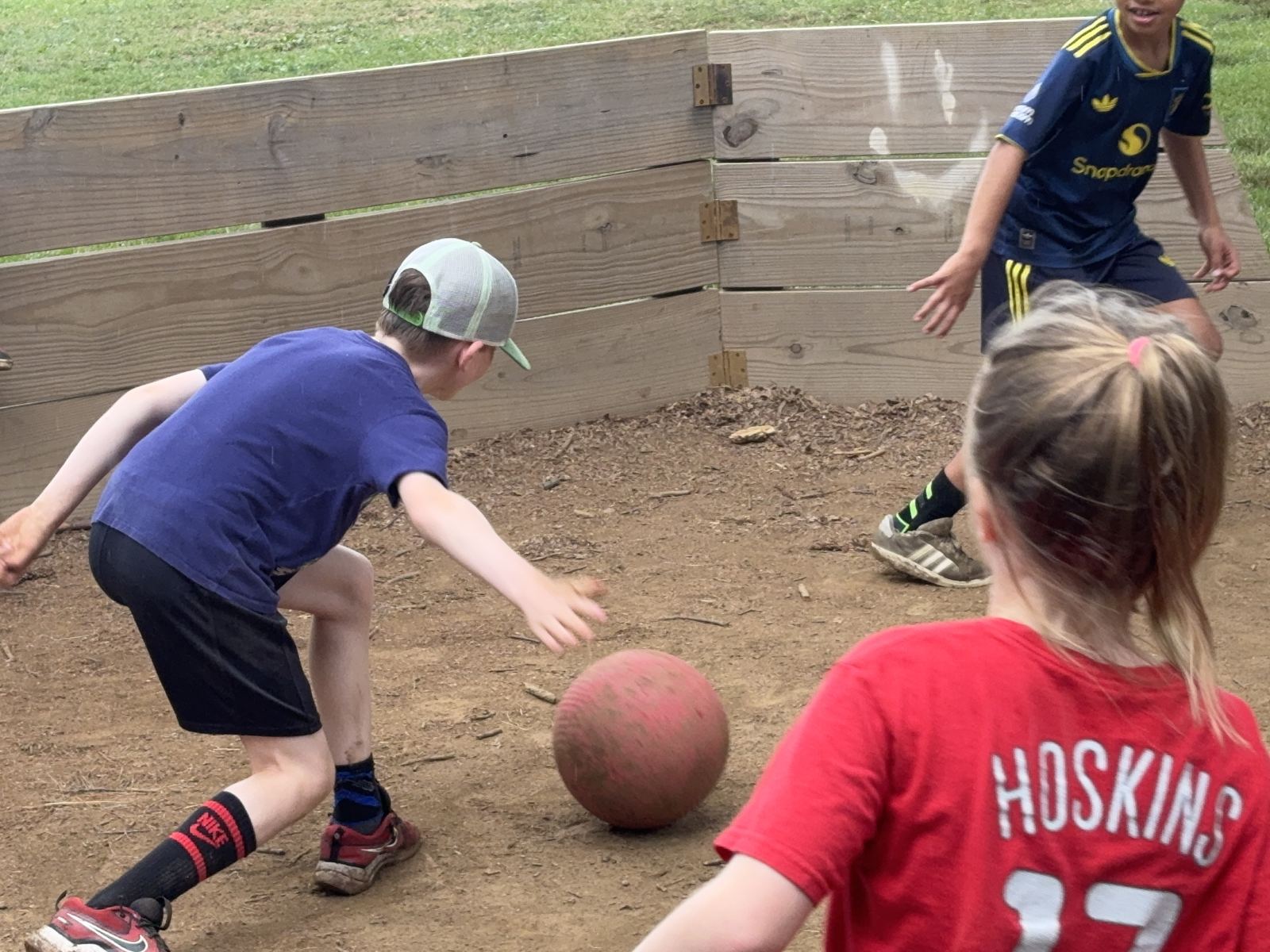 Wyatt getting down into the mud