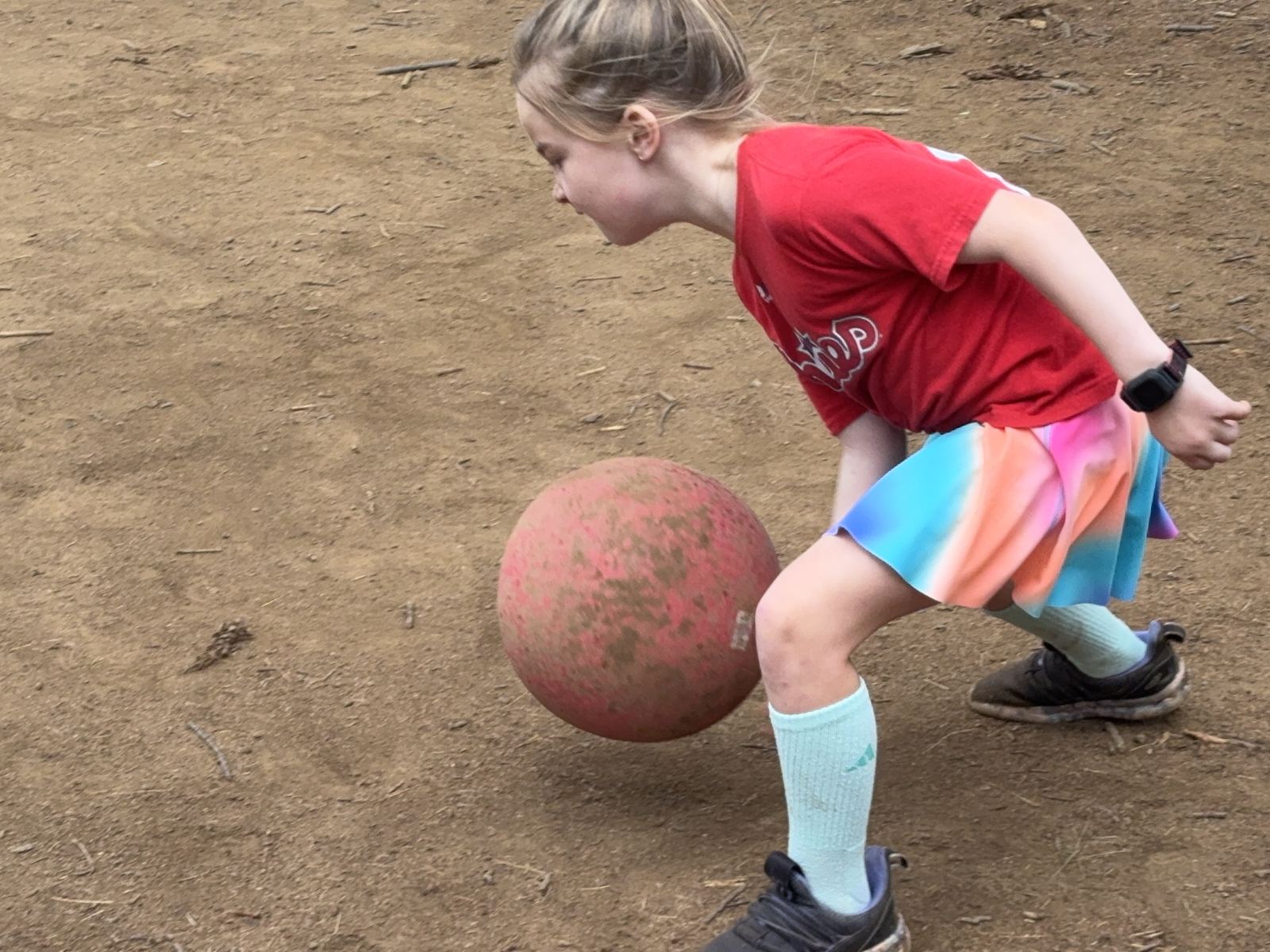 Logan showing her Concentration Face