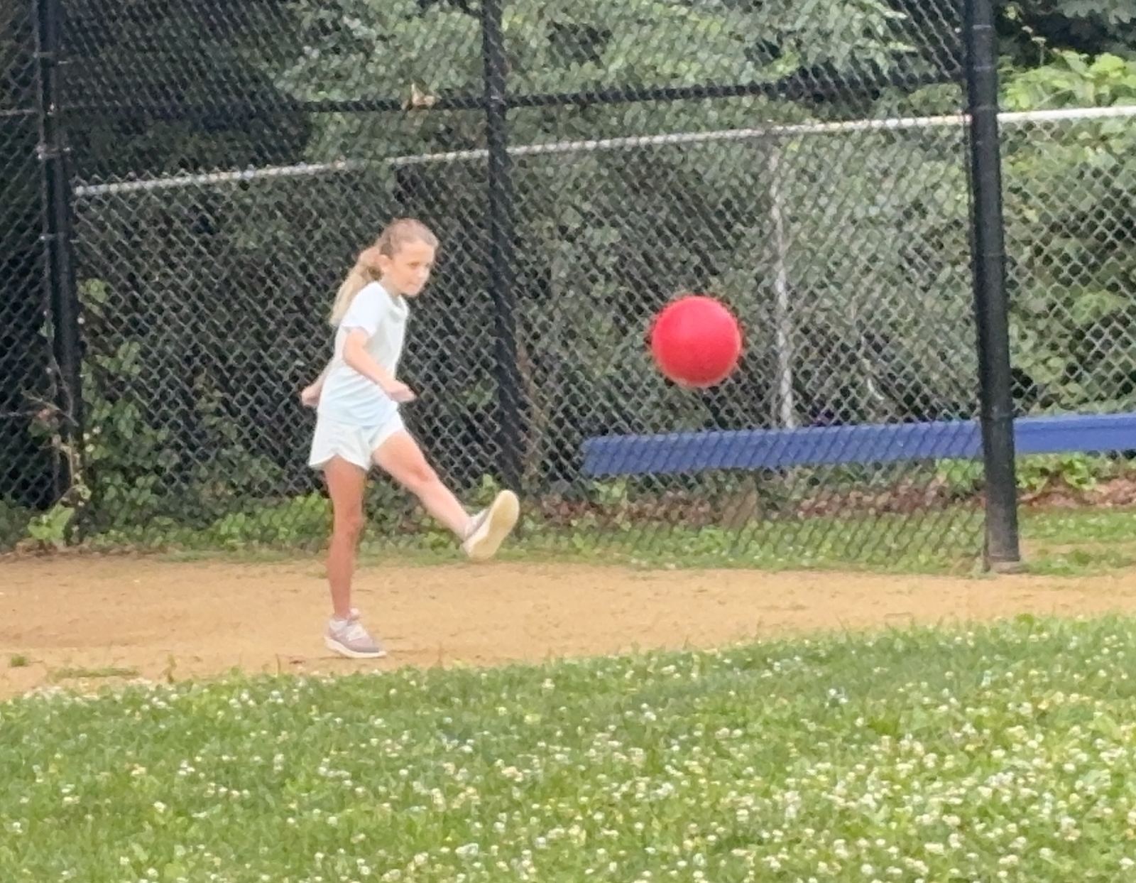 Addy showing off her soccer background