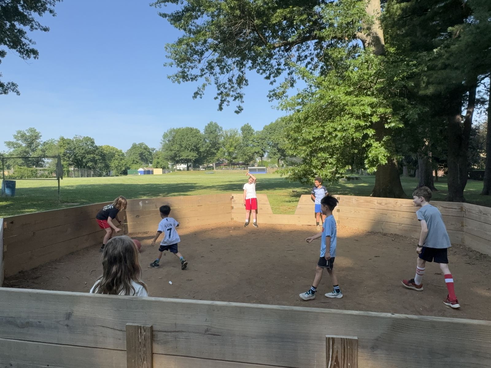 The gang in action on a super hot day