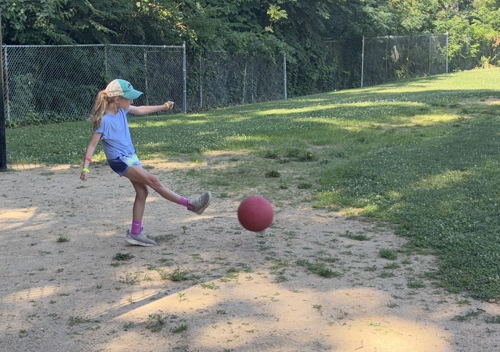 Addy putting the ball in play