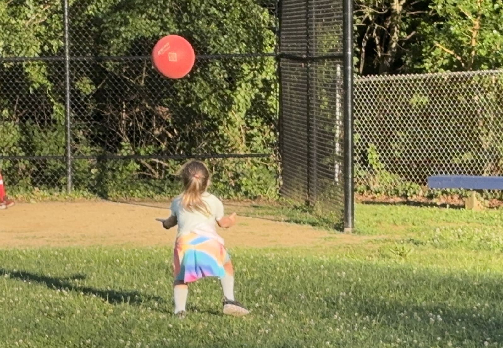 Logan with a diving catch