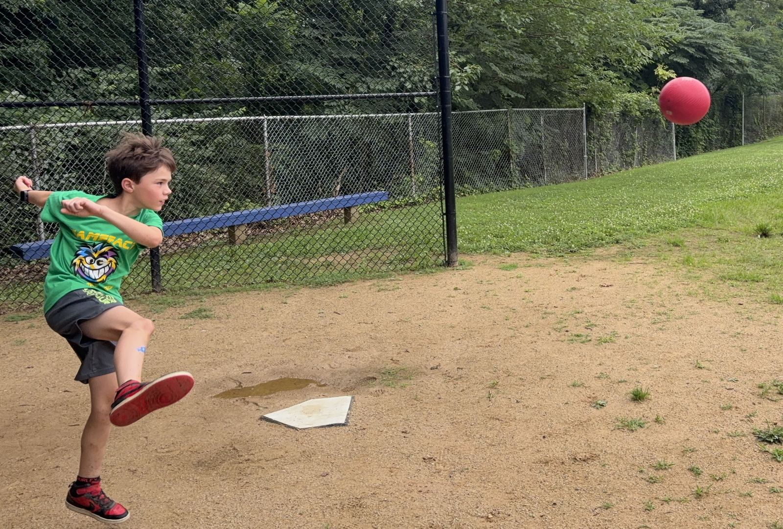 I feel like if a ninja played kickball it would look like this