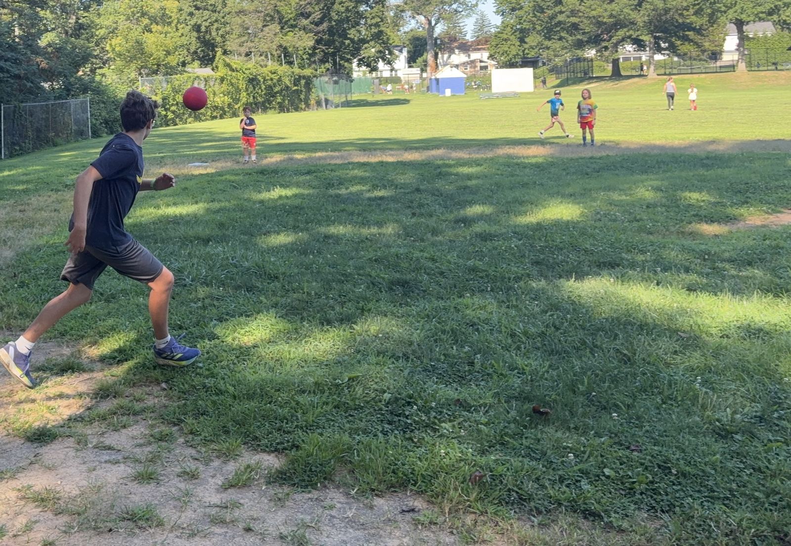Nolan using his 10 foot legs to get down the base path