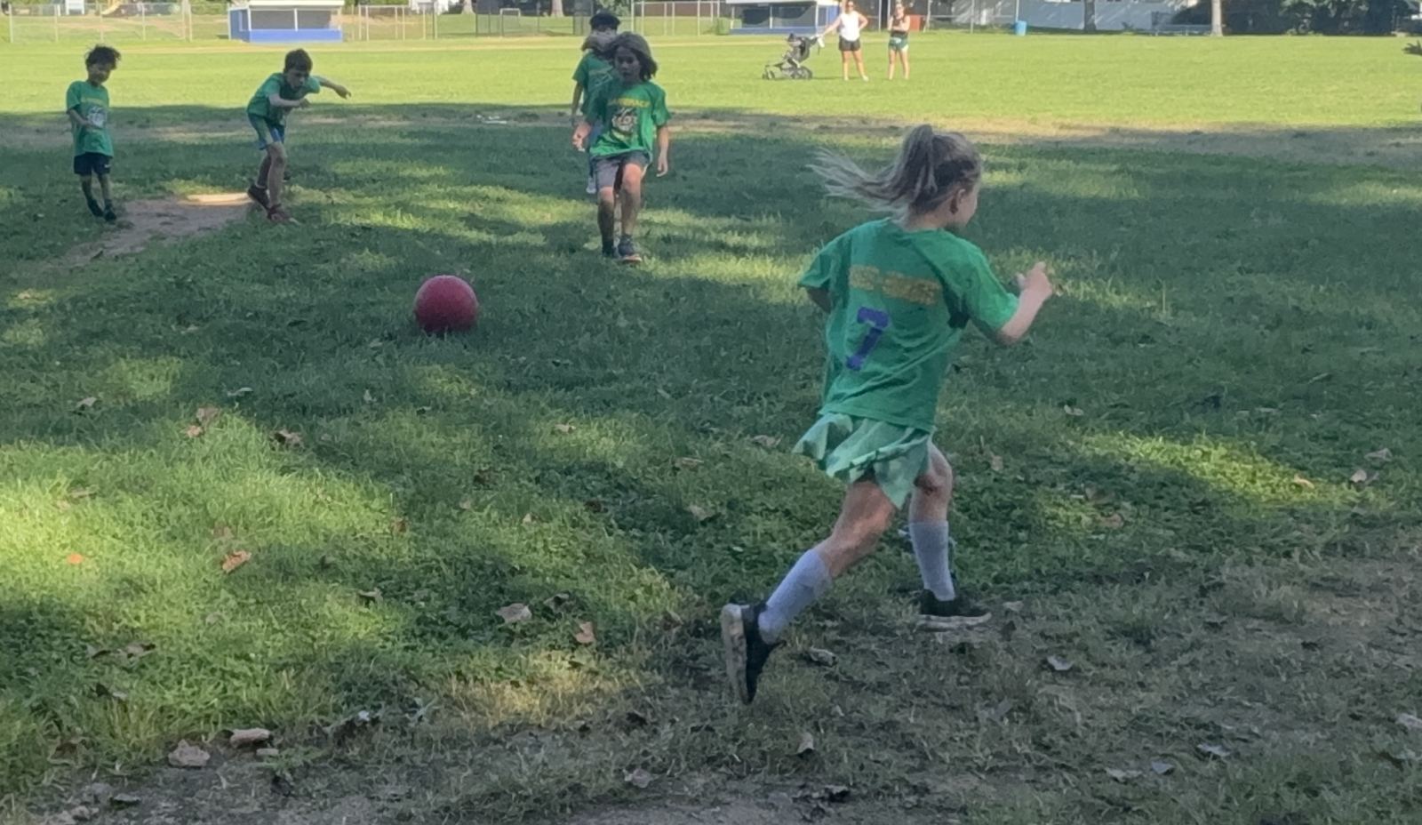 Logan getting to first in a hurry